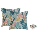 St med puder Home ESPRIT Jungle 45 x 5 x 45 cm (2 enheder) #1