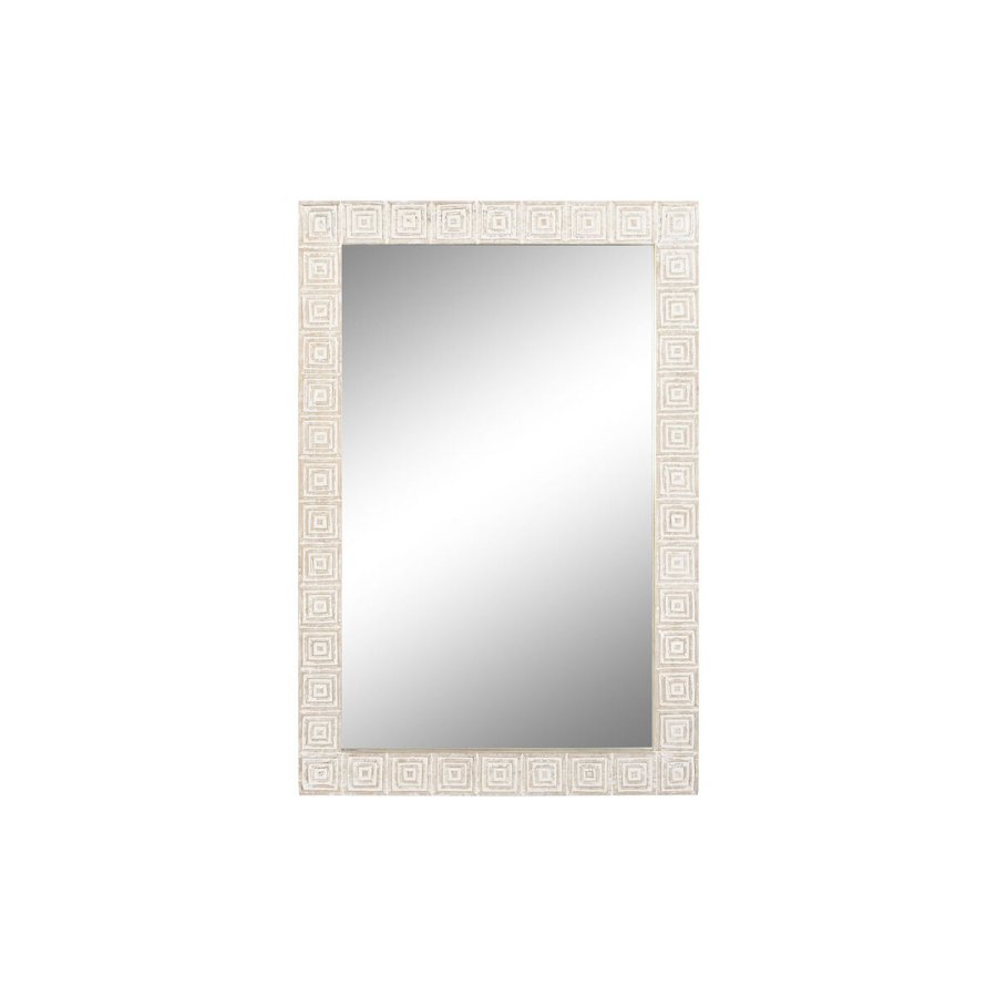 Vgspejl Home ESPRIT Hvid Natur Indianer mand 94 x 3 x 140 cm 120 x 3 x 76 cm #1