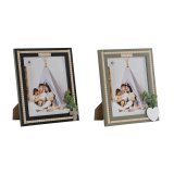 Fotoramme Home ESPRIT Sort Grn Natur Krystal Tr MDF Skandinavisk 26,5 x 2 x 31,5 cm (2 enheder) #1