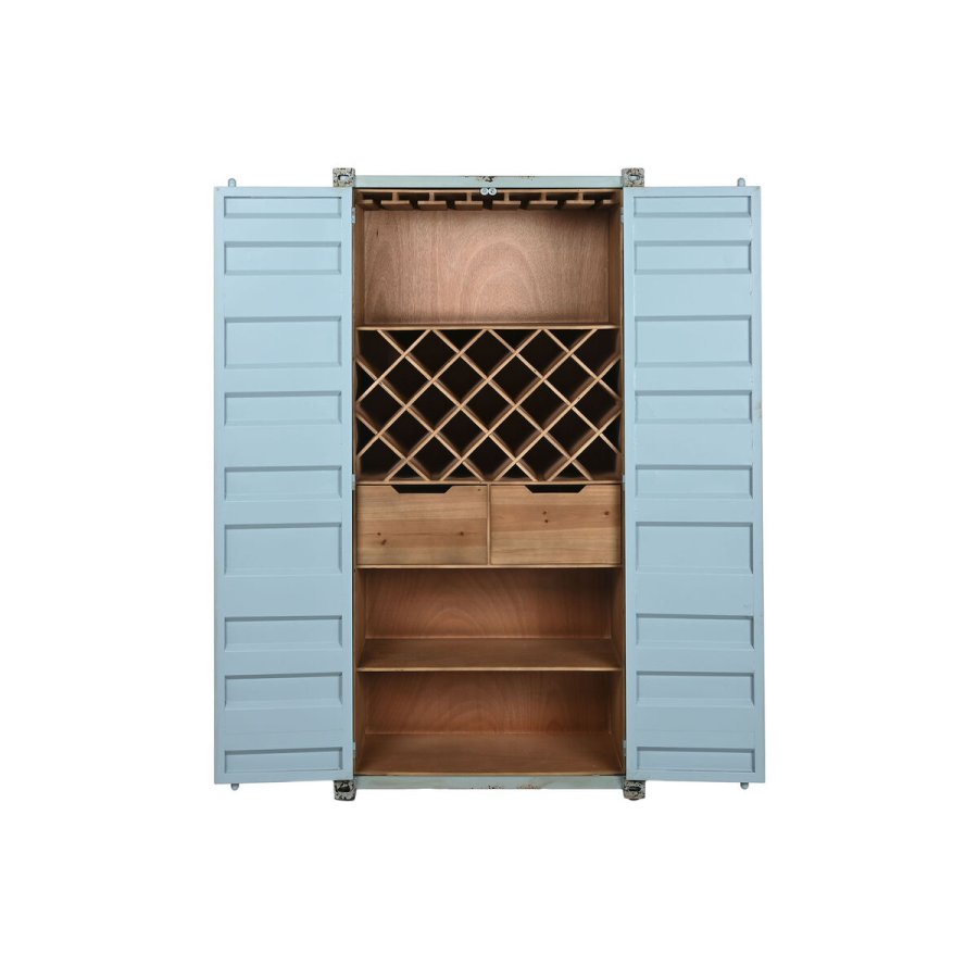 Flaskereol Home ESPRIT Turkisbl Metal Tr MDF 76,5 x 39,5 x 157,5 cm #10