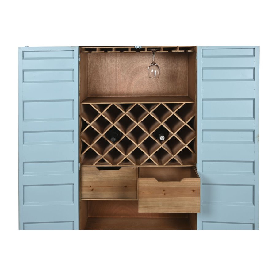Flaskereol Home ESPRIT Turkisbl Metal Tr MDF 76,5 x 39,5 x 157,5 cm #19