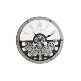 Vgur Home ESPRIT Sort Slvfarvet Metal Krystal Gear 52 x 8,5 x 52 cm #1