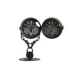 Namizna ura Home ESPRIT Sort Slvfarvet Metal Krystal 18 x 17 x 33 cm #5