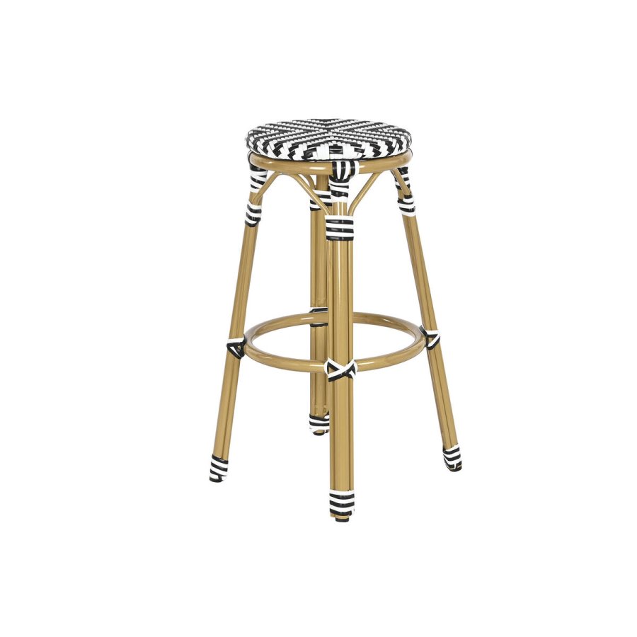 Taburet Home ESPRIT To-farvet Metal syntetisk spanskrr 39,5 x 39,5 x 74,5 cm #13