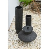 Vase Home ESPRIT Sort Harpiks 10 x 10 x 30 cm (12 enheder) #2
