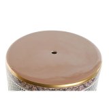 Sofabord Home ESPRIT Hvid Sort Gylden Fersken Porcel�n 33 x 33 x 42 cm #1