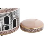 Tromme Home ESPRIT Hvid Gylden Fersken Porcel�n 20 x 20 x 25 cm #2