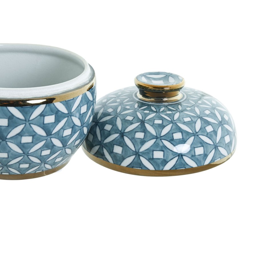 Tromme Home ESPRIT Bl� Gylden Aluminium Porcel�n 15 x 15 x 15 cm #2