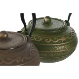 Tekande Home ESPRIT Brun Grn Rustfrit stl Jern 1,3 L (2 enheder) #4