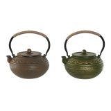 Tekande Home ESPRIT Brun Grn Rustfrit stl Jern 1,3 L (2 enheder) #1
