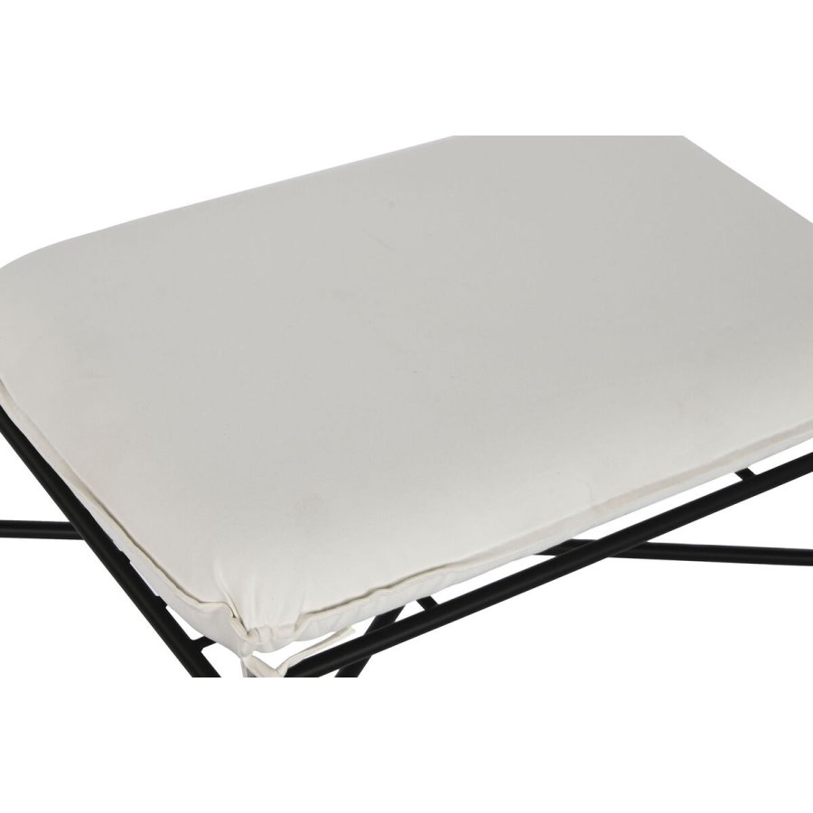 Fodsttte Home ESPRIT Hvid Sort Metal Urban 75 x 50 x 45 cm #2