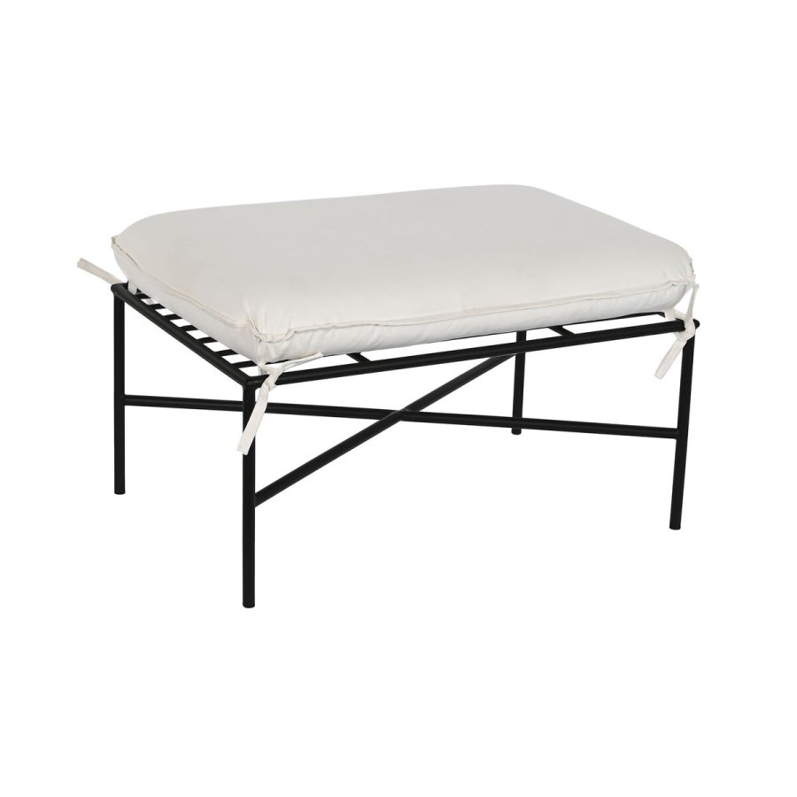 Fodsttte Home ESPRIT Hvid Sort Metal Urban 75 x 50 x 45 cm #1