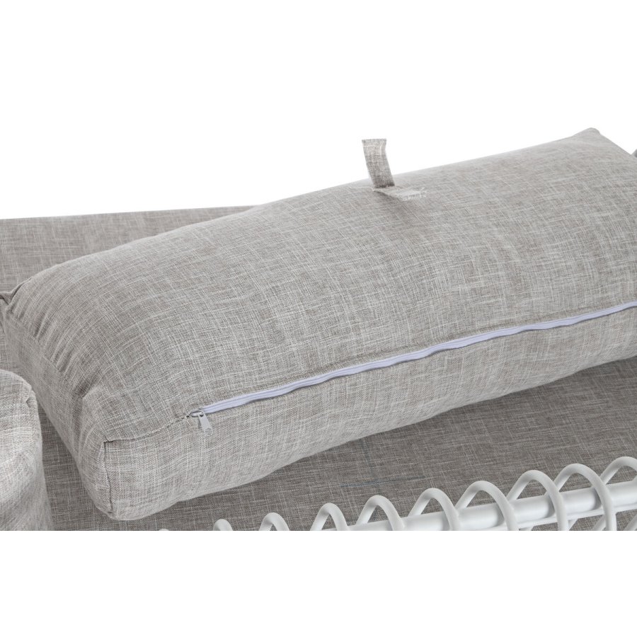 Sofa Home ESPRIT Hvid Beige Metal 180 x 66 x 66 cm #6