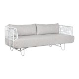 Sofa Home ESPRIT Hvid Beige Metal 180 x 66 x 66 cm #1
