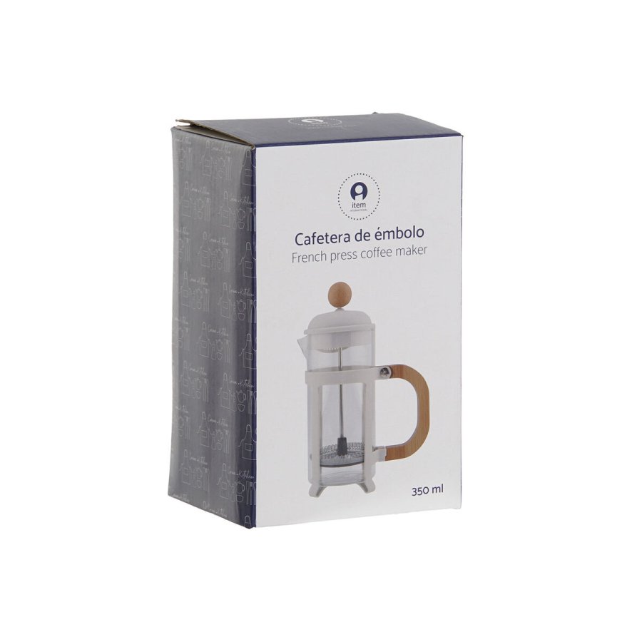 Kaffekande med stempel Home ESPRIT Hvid Natur Rustfrit stl polypropylen 350 ml 13 x 8 x 19 cm #10