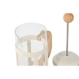 Kaffekande med stempel Home ESPRIT Hvid Natur Rustfrit stl polypropylen 350 ml 13 x 8 x 19 cm #13