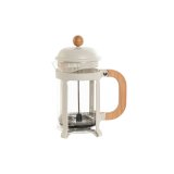 Kaffekande med stempel Home ESPRIT Hvid Natur Rustfrit stl 800 ml 15 x 10 x 22 cm #1