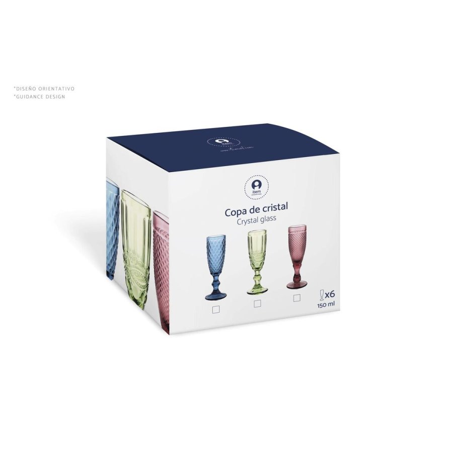 St med glas Home ESPRIT Pink Krystal 240 ml (6 enheder) #10