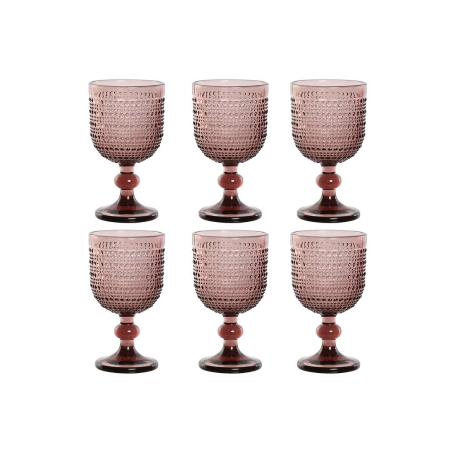 St med glas Home ESPRIT Pink Krystal 240 ml (6 enheder) #1