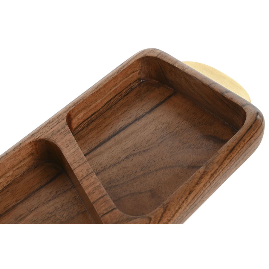Snack bakke Home ESPRIT Gylden Natur 45 x 12,7 x 4,5 cm #2