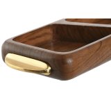 Snack bakke Home ESPRIT Gylden Natur 45 x 12,7 x 4,5 cm #3