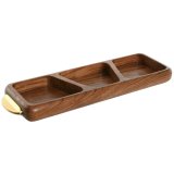 Snack bakke Home ESPRIT Gylden Natur 45 x 12,7 x 4,5 cm #1