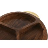 Snack bakke Home ESPRIT Gylden Natur 35 x 30,5 x 4,5 cm #2