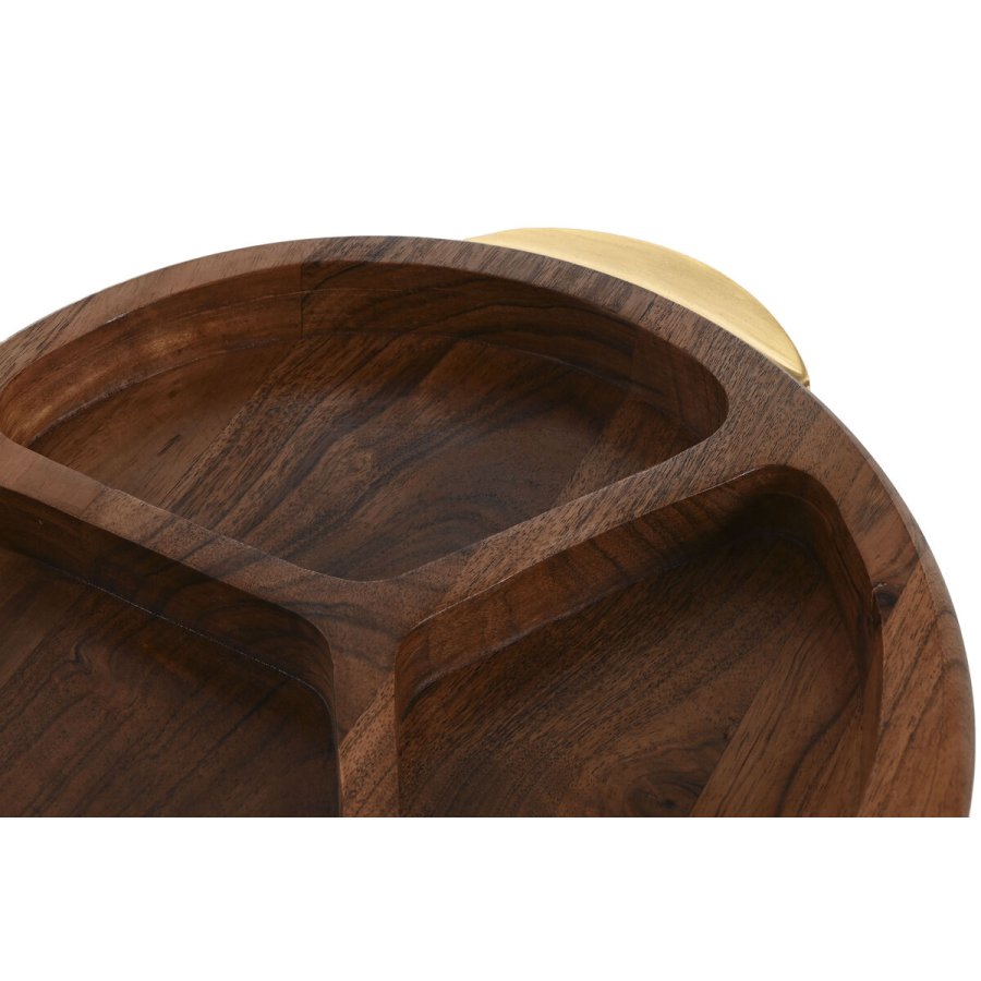 Snack bakke Home ESPRIT Gylden Natur 35 x 30,5 x 4,5 cm #2