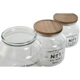 St med 3 Dser Home ESPRIT Natur Krystal Akacie 1,5 L 2 L 3 L 16 x 16 x 21 cm #7