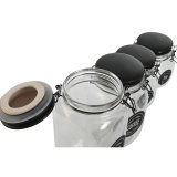 St med 4 Dser Home ESPRIT Sort Metal Krystal 2 L 11,4 x 11,4 x 26,7 cm #13