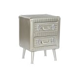 Natbord Home ESPRIT Slvfarvet Metal Tr MDF 46 x 39 x 63 cm #1