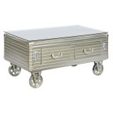Sofabord Home ESPRIT Metal Krystal 100 x 52 x 46 cm #1