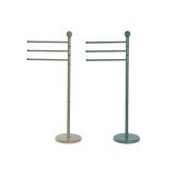 Fritstende hndkldestativ Home ESPRIT Beige Turkisbl Metal 43 x 22 x 90 cm 2 enheder #1