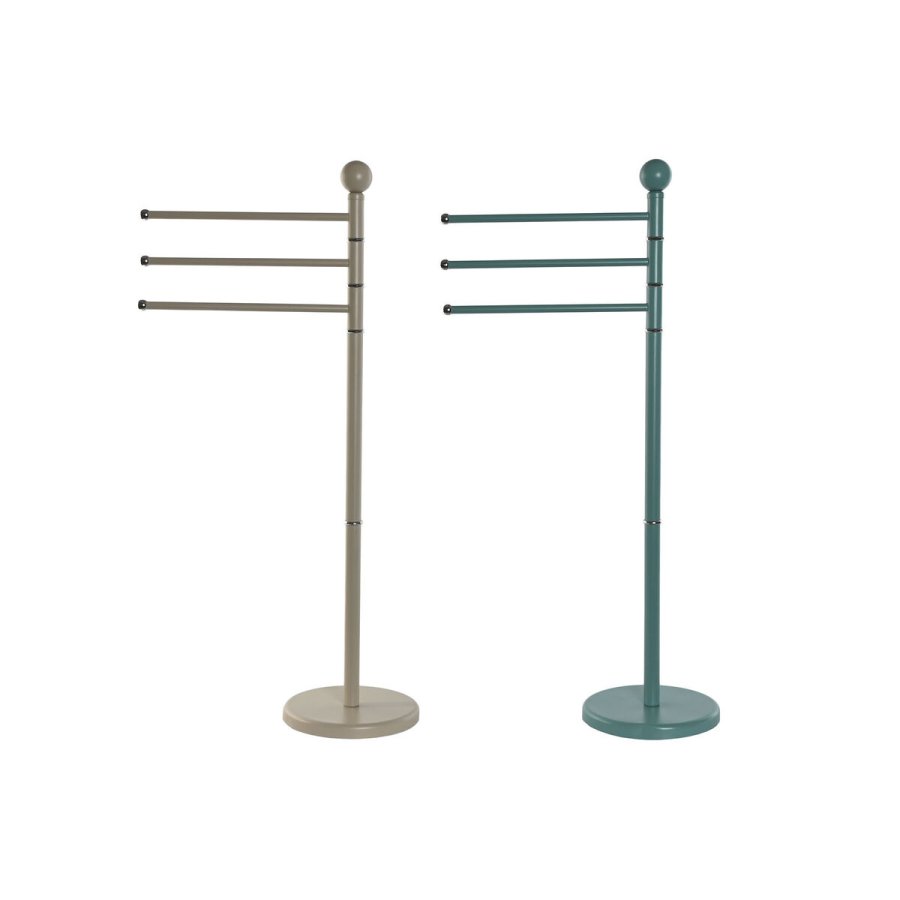 Fritstende hndkldestativ Home ESPRIT Beige Turkisbl Metal 43 x 22 x 90 cm 2 enheder #1
