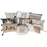 Pude Home ESPRIT Sort Boho Palmera 45 x 5 x 45 cm #4
