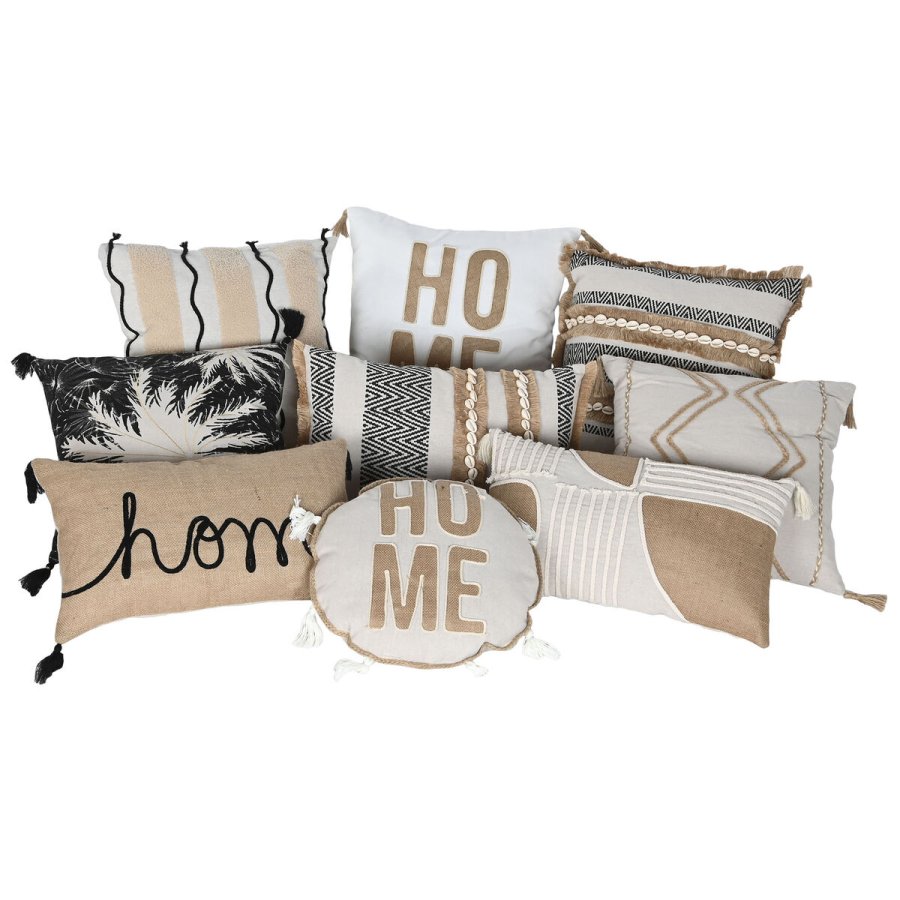 Pude Home ESPRIT Sort Boho Palmera 45 x 5 x 45 cm #4