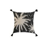 Pude Home ESPRIT Sort Boho Palmera 45 x 5 x 45 cm #1