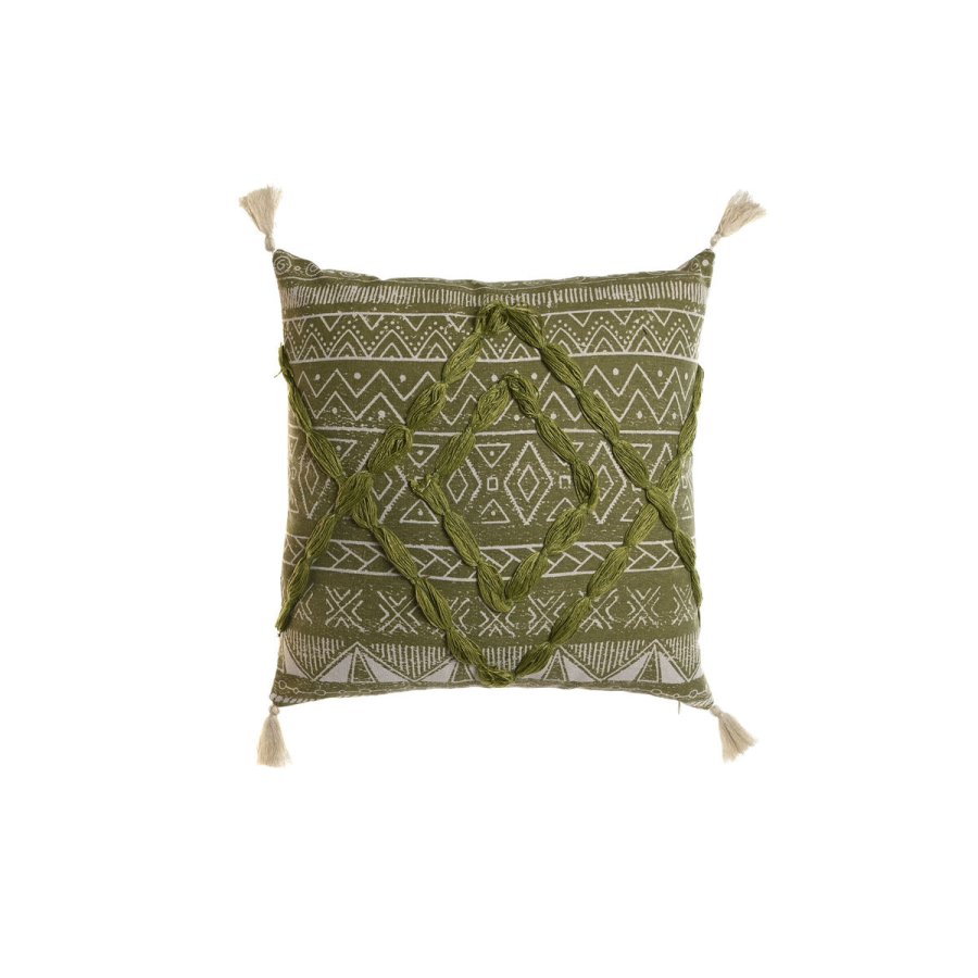 Pude Home ESPRIT Grn Boho 45 x 5 x 45 cm #1