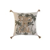 Pude Home ESPRIT Beige Natur Tropisk Boho 45 x 5 x 45 cm #1