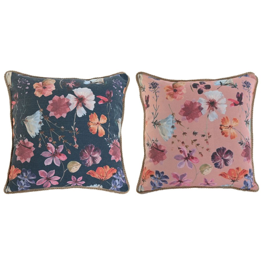 Pude Home ESPRIT Romantisk 45 x 5 x 45 cm (2 enheder) #1