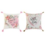Pude Home ESPRIT Romantisk 45 x 5 x 45 cm (2 enheder) #1