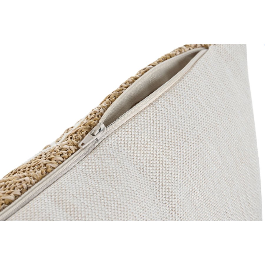Pude Home ESPRIT Hvid Natur 50 x 15 x 30 cm #5