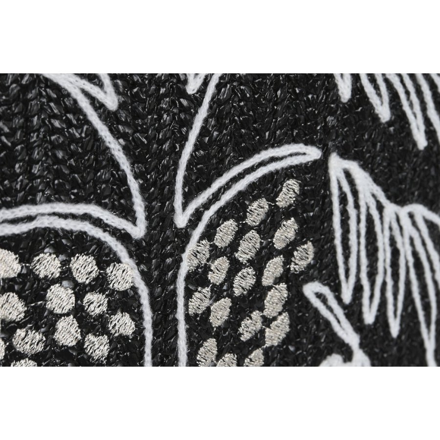 Pude Home ESPRIT Hvid Sort Palmera 42 x 15 x 42 cm #3
