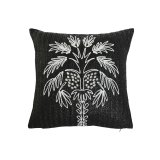 Pude Home ESPRIT Hvid Sort Palmera 42 x 15 x 42 cm #1