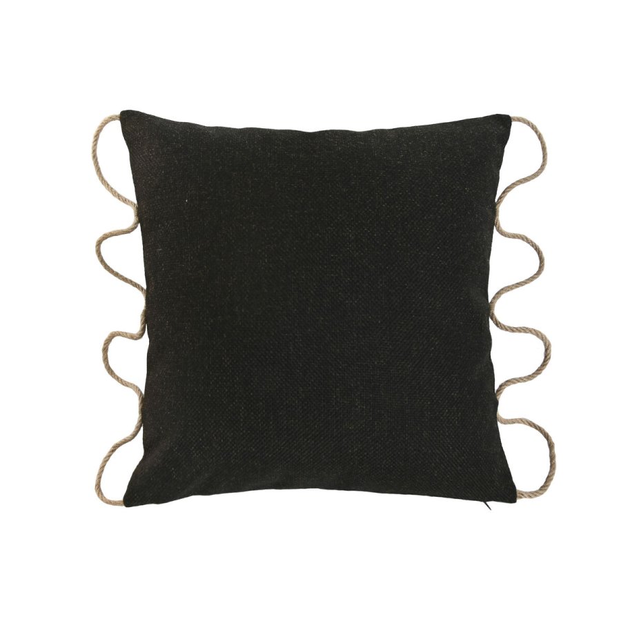 Pude Home ESPRIT Sort 45 x 15 x 45 cm #1