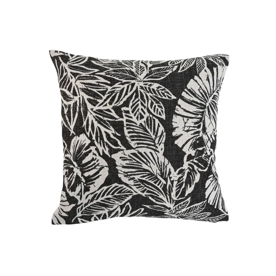Pude Home ESPRIT Hvid Sort Udskrevet 45 x 15 x 45 cm #1