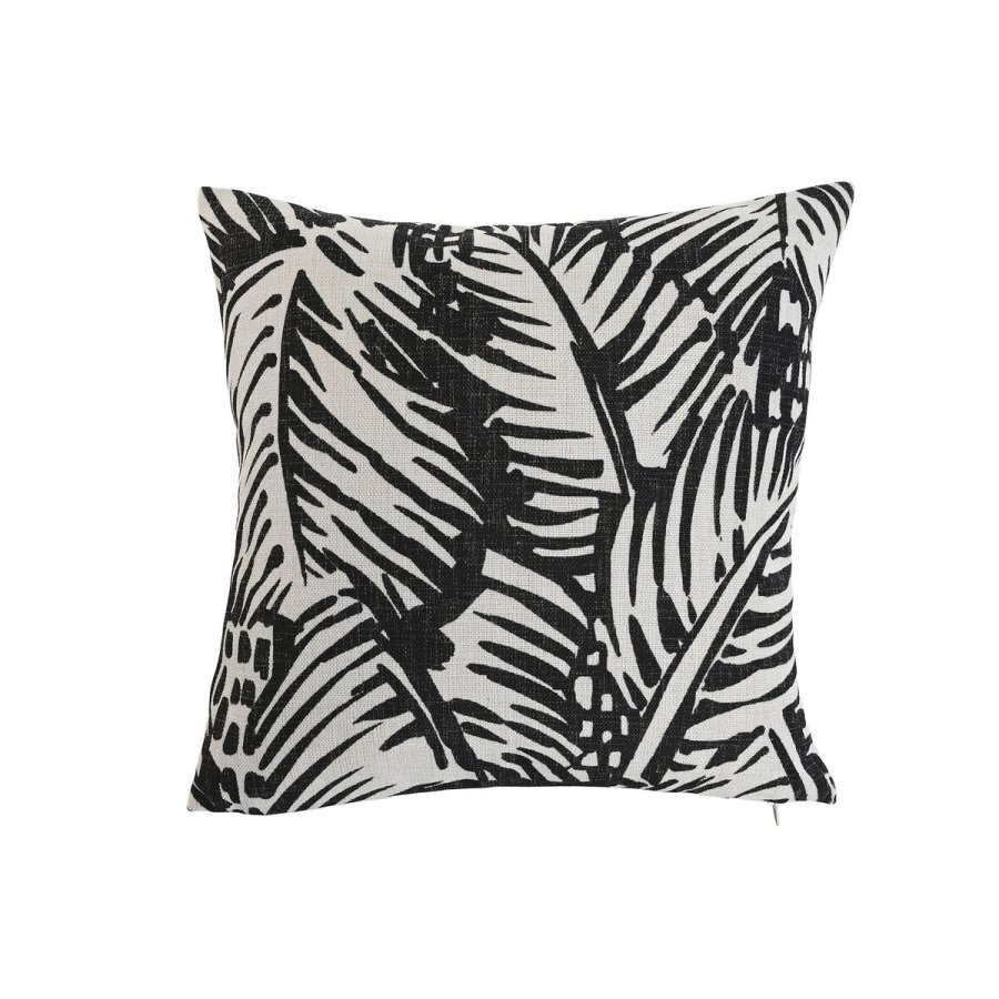 Pude Home ESPRIT Hvid Sort Udskrevet 45 x 15 x 45 cm #1