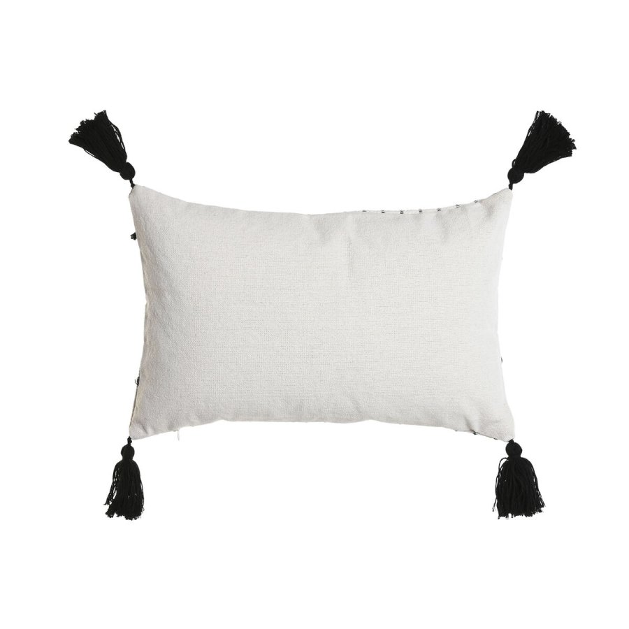 Pude Home ESPRIT Hvid Sort Romber 50 x 15 x 30 cm #3