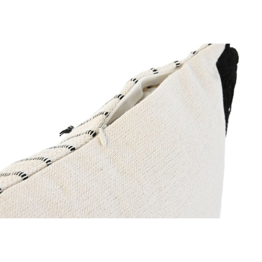 Pude Home ESPRIT Hvid Sort Romber 50 x 15 x 30 cm #4