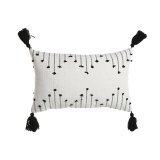 Pude Home ESPRIT Hvid Sort Romber 50 x 15 x 30 cm #1